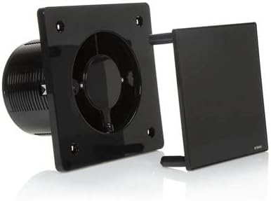 STERR Schwarzer Badlüfter 125 mm - Badezimmerventilator - Glasfront - Modernes Aussehen - BFS125-B -