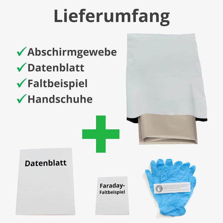 Abschirmgewebe Metall CW1 – Stoff zur Abschirmung elektromagnetischer Strahlung – Schutz v. Spionage