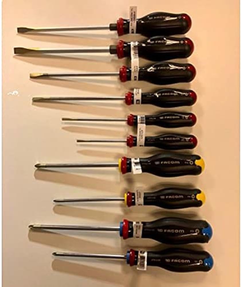 Facom at.J10 Schraubendreher-Satz Standard-Schraubendreher 10 PIECES - Lames Rondes, Standard-Schrau