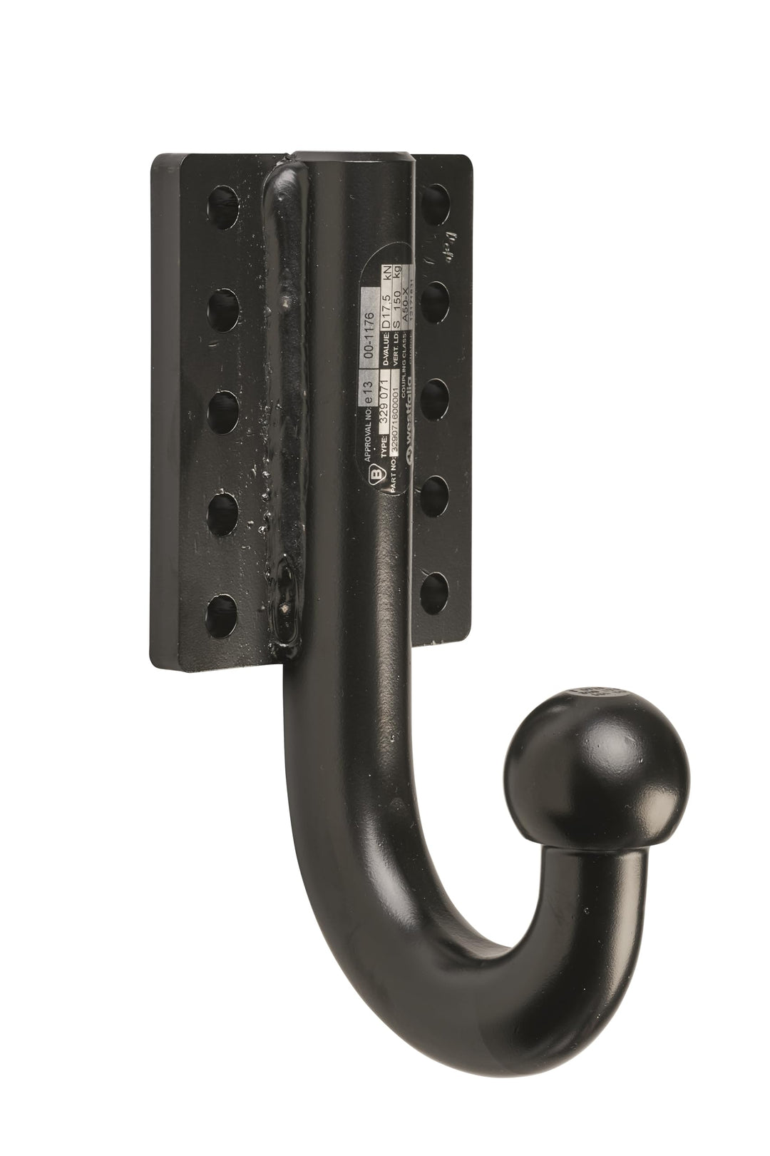 Westfalia Anschraubplatte (10-Loch) mit Kugelhals - vertikaler Kugelabstand: 94mm/122 mm/150mm - Kug