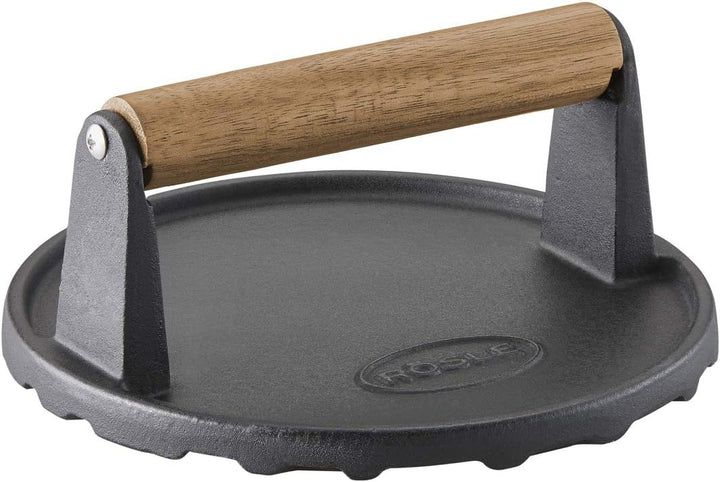 RÖSLE Barbecue Burger-Set 3-TLG Hochwertiges Burger-Set mit Burgerpresse Pro & Vario Pizzastein Hoch