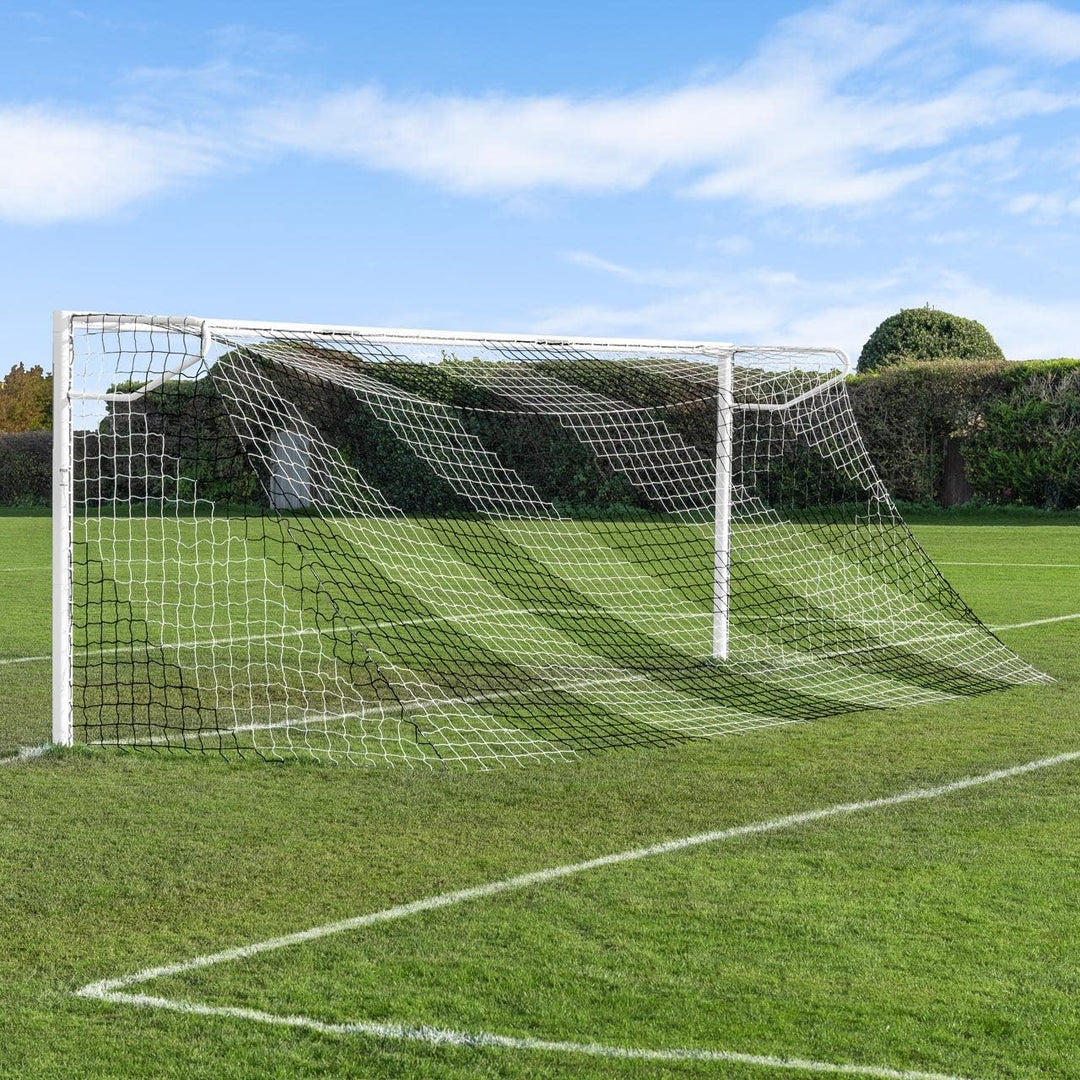 FORZA 7,3m x 2,4m vollgrosses gestreiftes Fussballtor Netz (3mm) (Einzeln) - eine Auswahl von 10 Kom