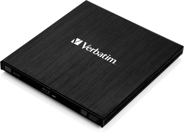 Verbatim Externer Slimline Bluray Writer mit USB 3.0-Kabel, externer DVD und Bluray Brenner, ideal f