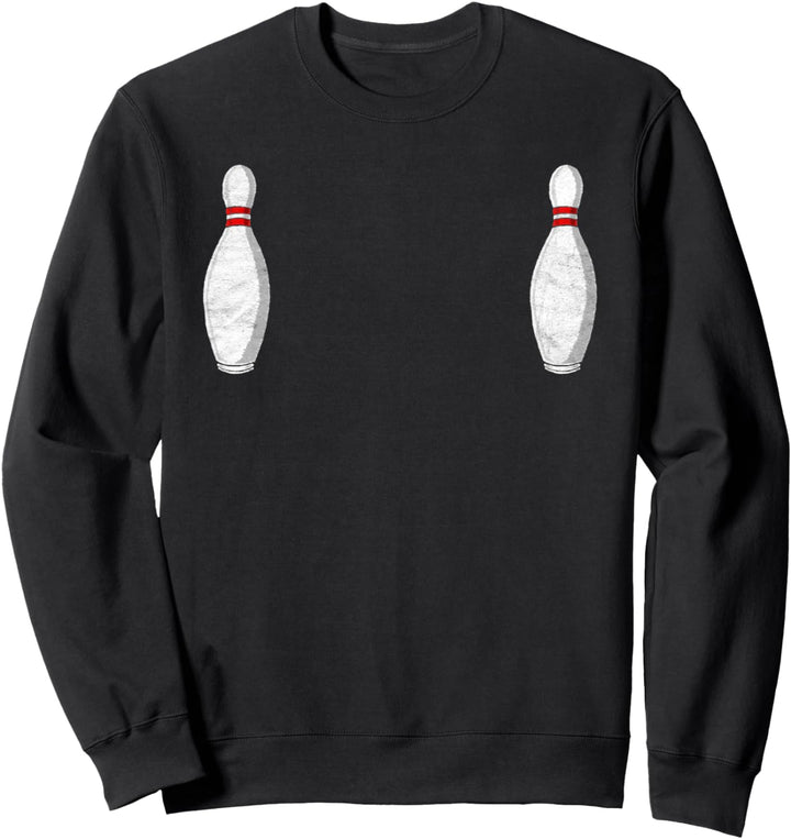 Vintage Bowling Pins 7 10 Split Funny Retro Graphic Sweatshirt