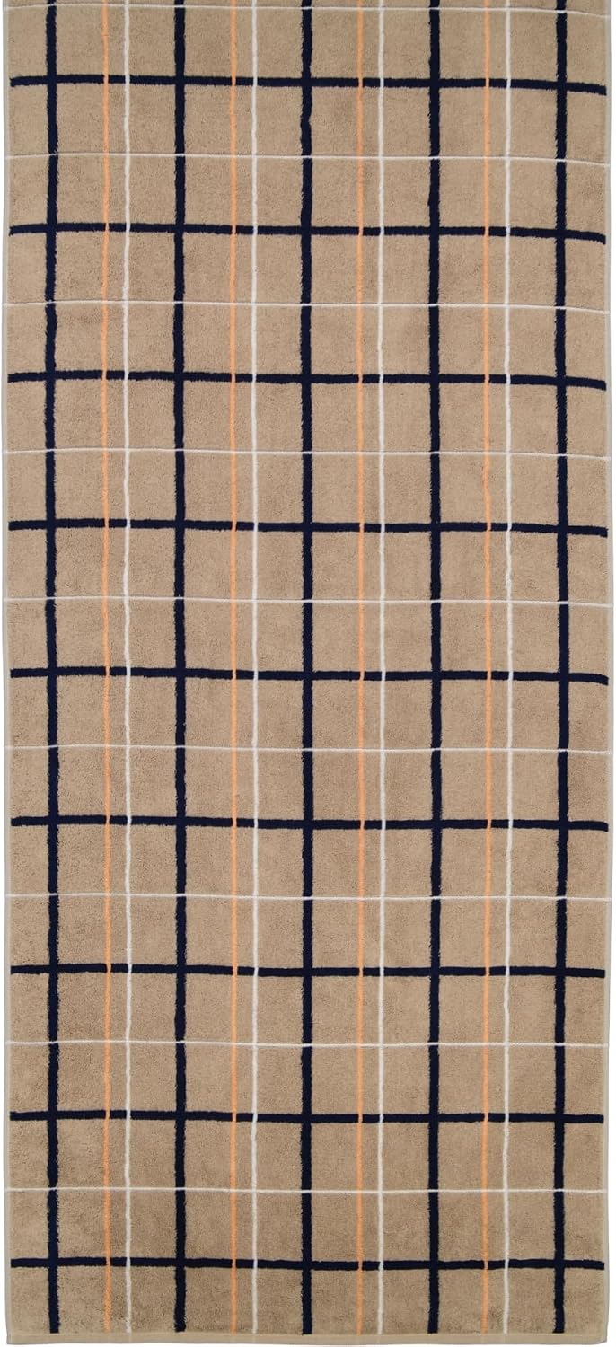 Cawö Home Handtücher Avenue Karo 339 Sand - 31 Saunatuch 70x180 cm, Saunatuch 70x180 cm