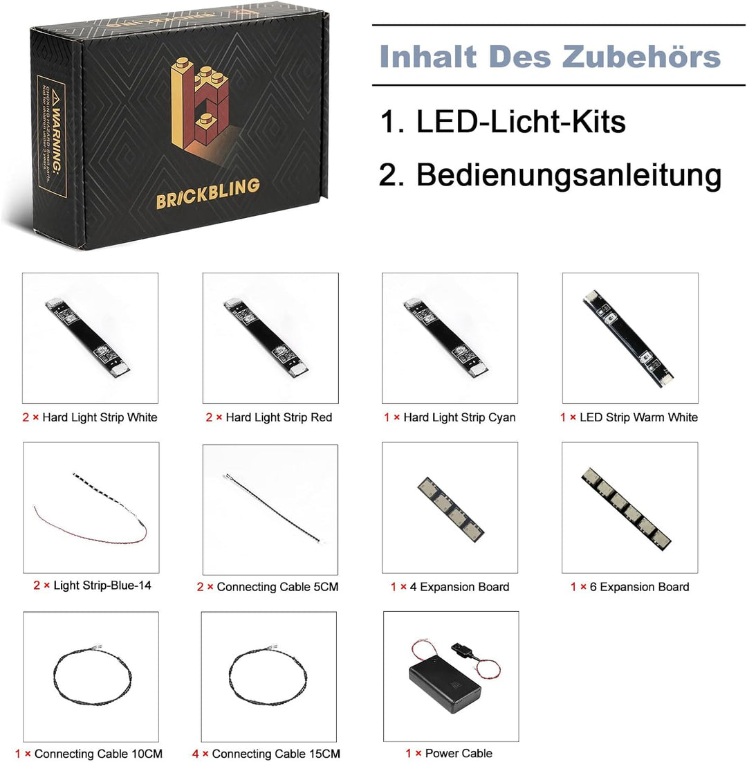 Led Licht Set Kompatibel mit Lego 42217 Chevrolet Corvette Stingray Blue (Kein Modell), Touch Dimmer