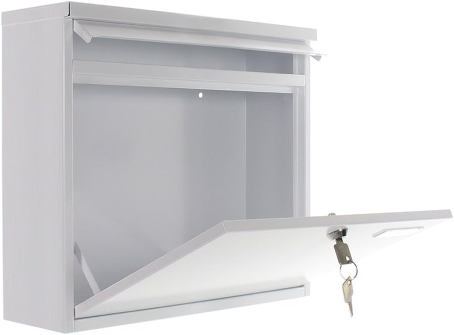 Profirst Briefkasten Mail PM 120 Weiss Zylinderschloss BxH 36x31,5cm Wandbriefkasten Namensschildhal
