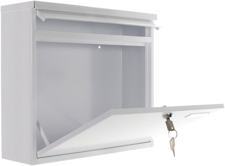 Profirst Briefkasten Mail PM 120 Weiss Zylinderschloss BxH 36x31,5cm Wandbriefkasten Namensschildhal