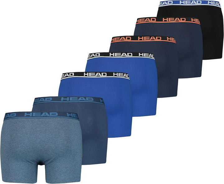 HEAD Herren Boxershorts Unterhosen Unterwäsche 7er Pack Vorteilspack S Blue Combo, S Blue Combo