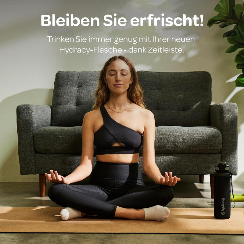 Hydracy Trinkflasche mit Fruchteinsatz - 1L Wasserflasche - BPA-freie Trinkflasche mit Zeitmarkierun