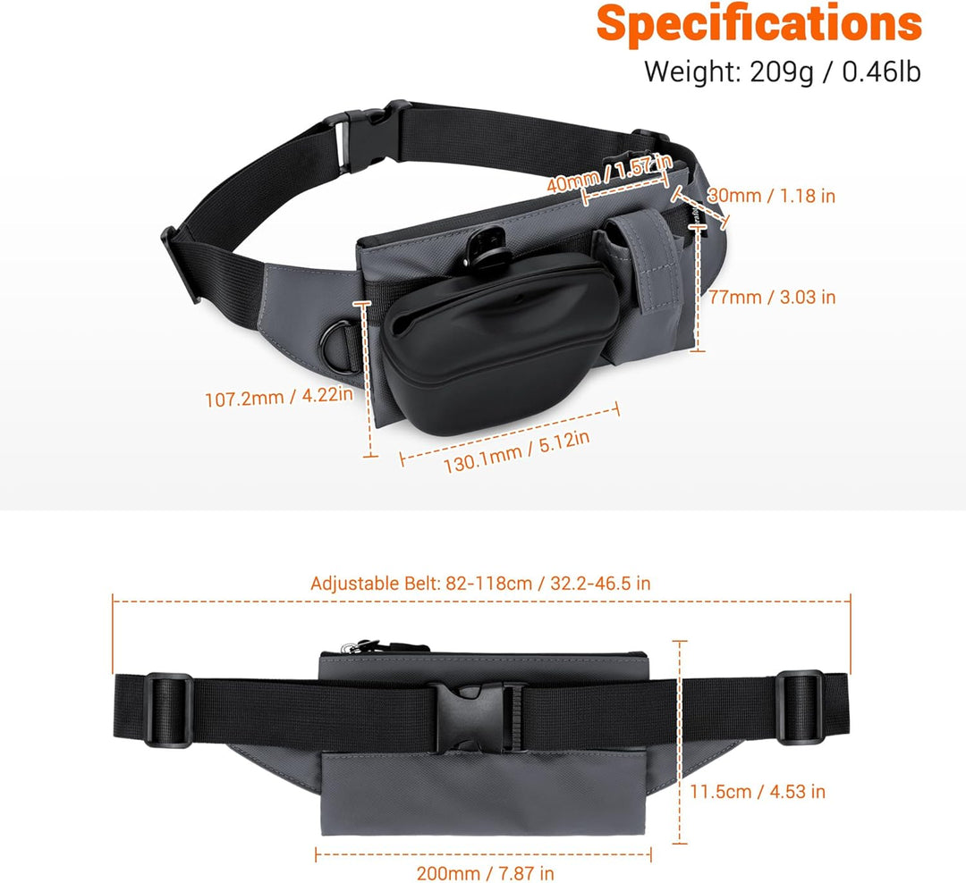 2 in 1 Hunde-Leckerli-Tasche für Training, Leckerli-Tasche für Leine mit abnehmbarem Clip auf Siliko