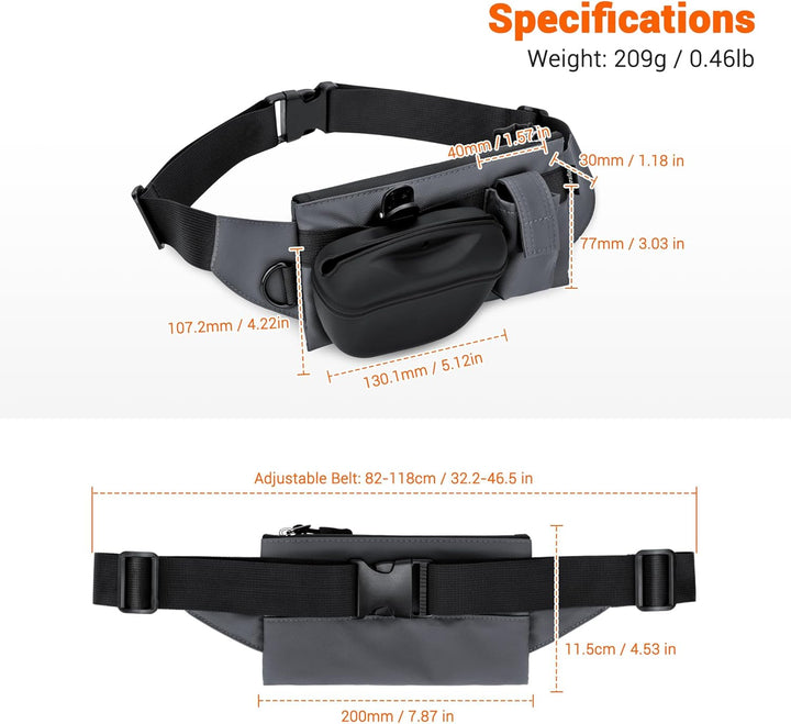 2 in 1 Hunde-Leckerli-Tasche für Training, Leckerli-Tasche für Leine mit abnehmbarem Clip auf Siliko