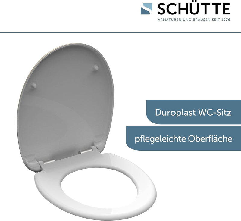 Schütte WC-Sitz BEACH mit Absenkautomatik, Toilettendeckel passend für alle handelsüblichen WC-Becke