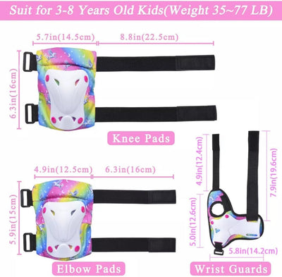 YUDOXN Knieschoner Kinder 7 in 1 Set mit Skaterhelm. Knieschoner Ellenbogenschoner Inliner Kinder mi