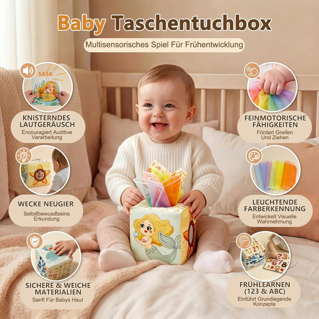 Anook Montessori Spielzeug ab 6 Monate, 5 in 1 Motorikspielzeug ab 6 9 12 Monate mit Babyspielzeug K