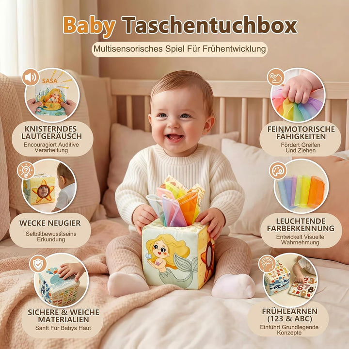 Anook Montessori Spielzeug ab 6 Monate, 5 in 1 Motorikspielzeug ab 6 9 12 Monate mit Babyspielzeug K