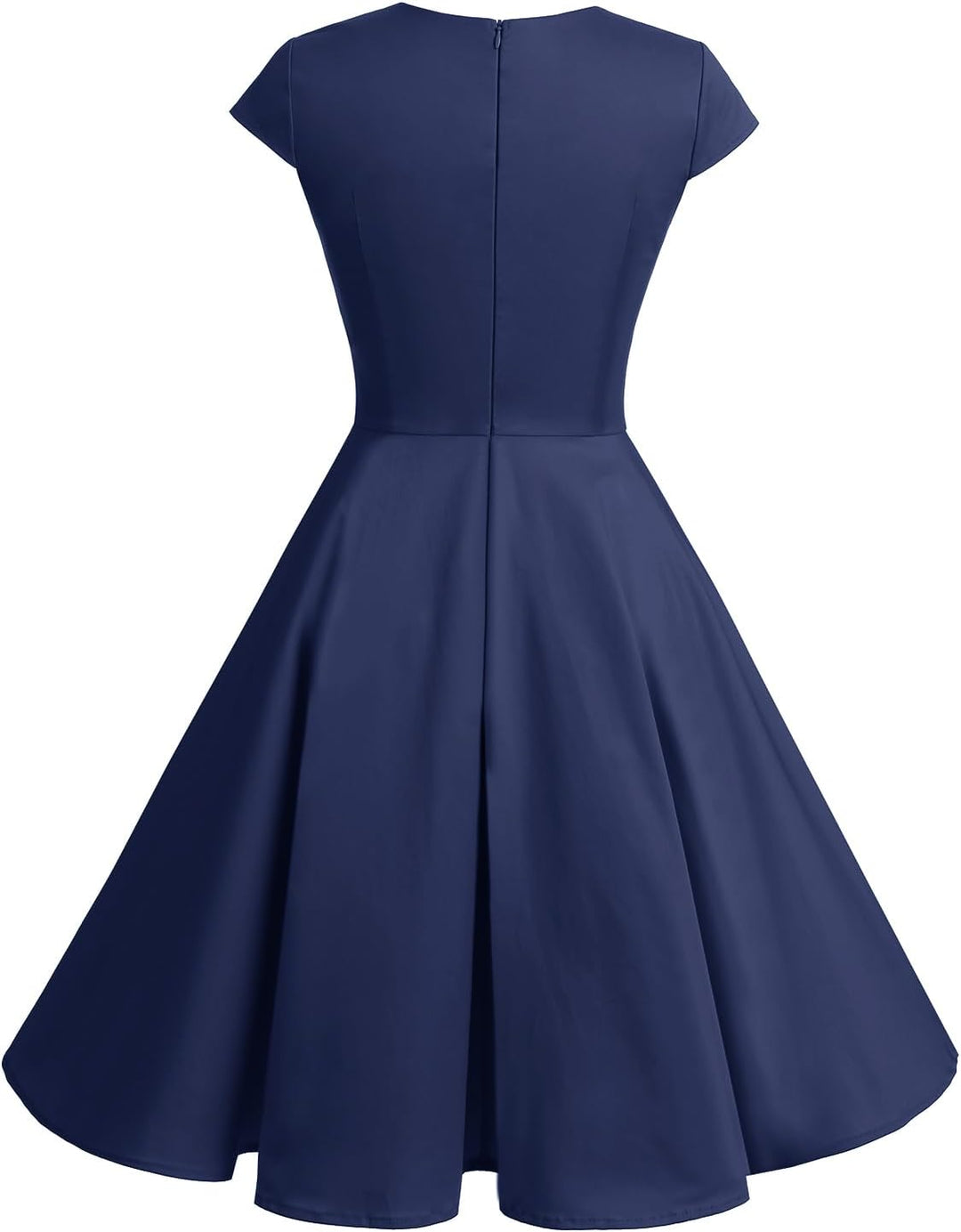 Bbonlinedress 1950er Vintage Retro Cocktailkleid Rockabilly V-Ausschnitt Faltenrock Abendkleid Party