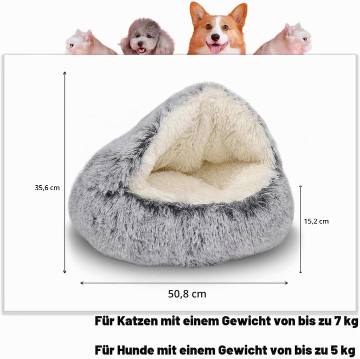 Flauschig Hundebett Muschelform Katzenbett Warm Tierbett Haustierbett Waschbar Hundesofa Katzensofa
