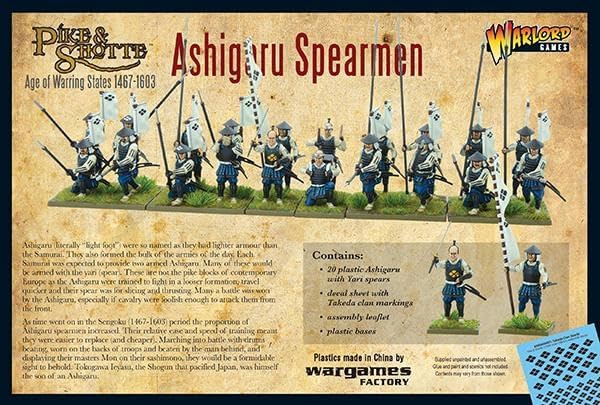 Warlord Games, Pike & Shotte - Ashigaru Spearmen