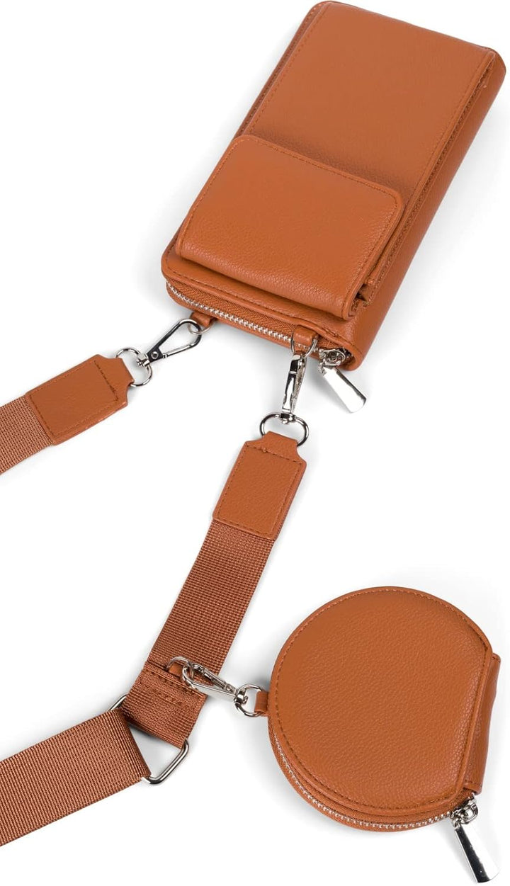 styleBREAKER Damen Taschen Set 2-Teilig Mini Bag mit Handy Fach und RFID Schutz, Umhängetasche, Hand