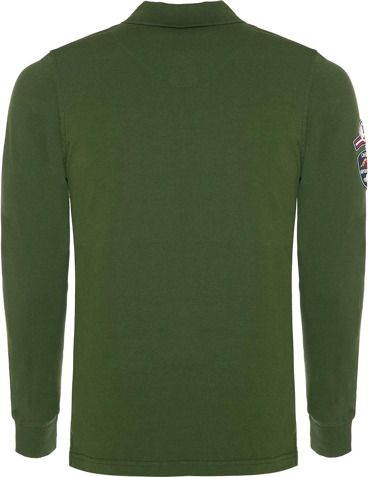 Carisma Langarm Poloshirt für Herren Baumwolle • Herren Langarmshirt mit Stickerei • Angenehmes Regu