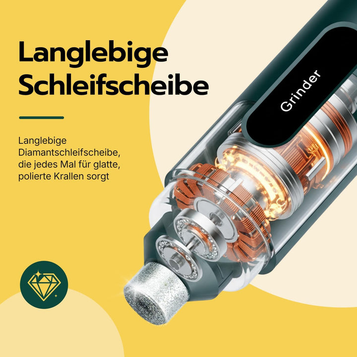 Krallenschleifer für Hunde – LED Beleuchtung, 5 Stufen, 45 dB leiser Motor – für kleine, mittelgross