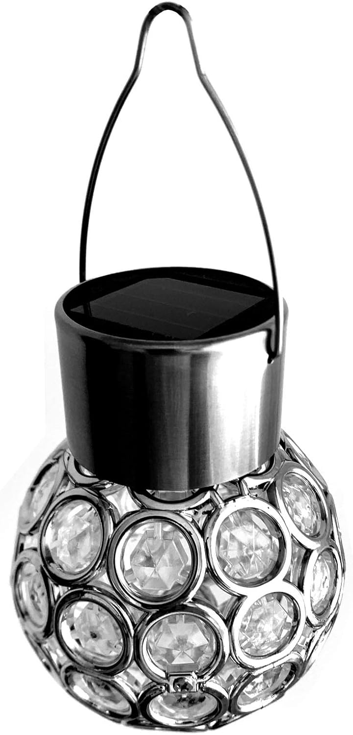 4er Set Solar Kugel Hängeleuchte Solar Lampe Kugelleuchte Edelstahl Gartenleuchte Solarlampe Hängeku