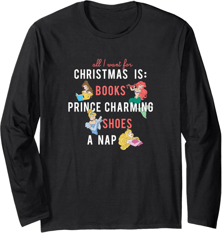 Disney Princess All I Want For Weihnachten Langarmshirt