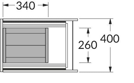 Hailo Abfallsammler 3273101 | Einsatz Wertstoffbox 53 Liter | Schwingdeckel Mülleimer | Kunststoff S