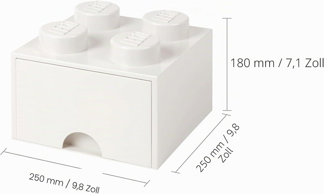 Room Copenhagen Schublade Brick drawer 4", Plastik, Weiss, 25 x 25 x 18 cm Legion/White, Legion/Whit