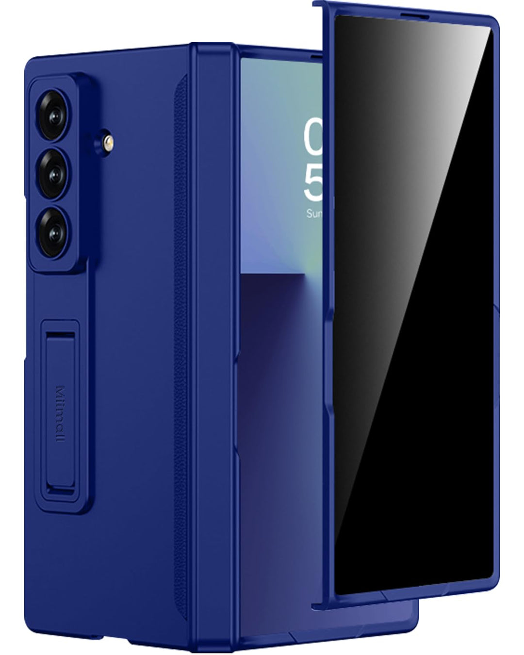 Miimall Kompatibel mit Samsung Galaxy Z Fold 7 Hülle mit Displayschutz Anti-SPY, [Magnetischer Schar