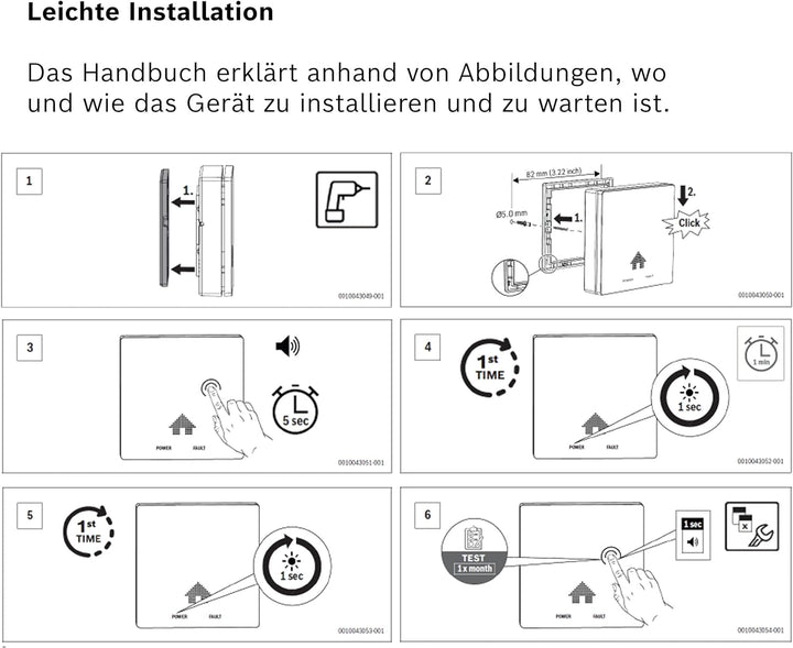 Der CO-Melder D-CO von Bosch - Einfach zu installierendes Kohlenmonoxid-Warngerät mit Memory-Modus u