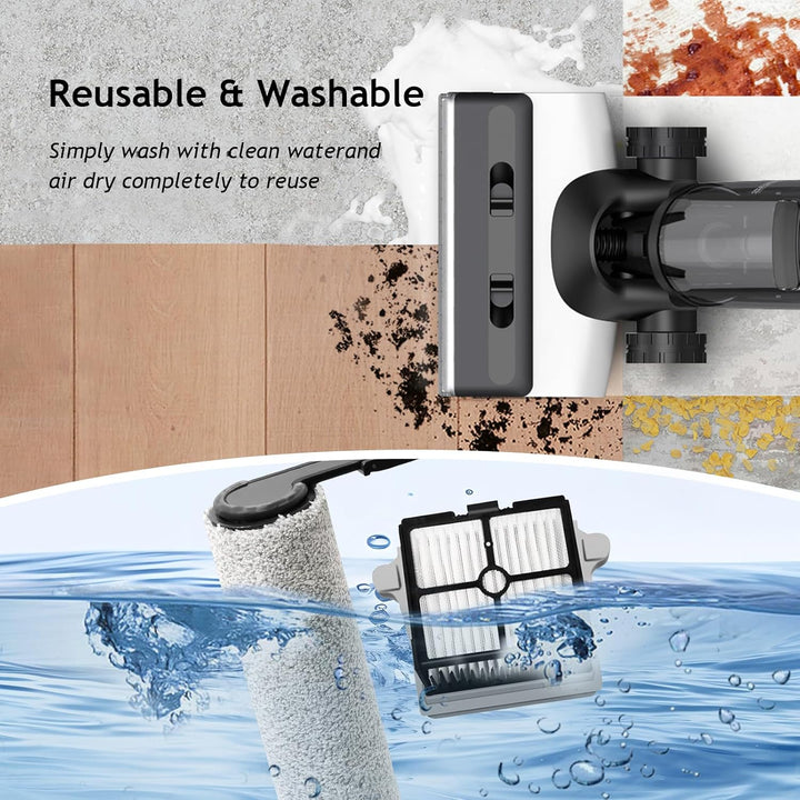 Ersatz bürstenrolle und HEPA-Filter für Tineco FLOOR ONE S7 Combo / S7 FlashDry/Switch S7 Nass und T