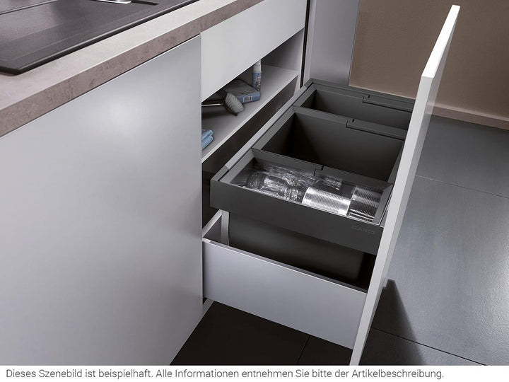 BLANCO FLEXON II low 80/3 | Abfall Müllsystem | für 80 cm breite Unterschränke | System zum Einbau i