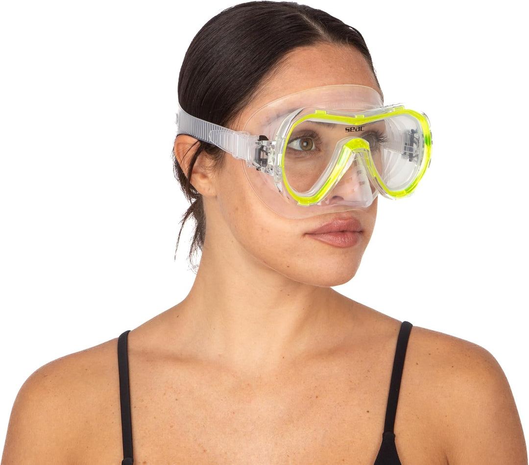 Seac Unisex Jugend Set Giglio MD Valve Schnorchelset mit Maske und Schnorchel mit Wasserausblasventi
