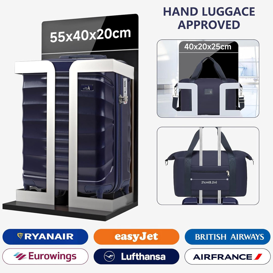 Sea choice Reisekoffer Set 5 Teilig ABS Hartschale Trolley Kofferset Gepäckset Grosse Kapazität Hand