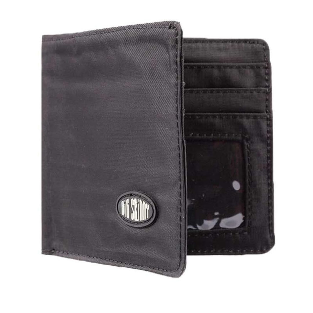 Big Skinny Herren-Brieftasche, doppelt gefaltet, für bis zu 35 Karten Schwarz, Schwarz