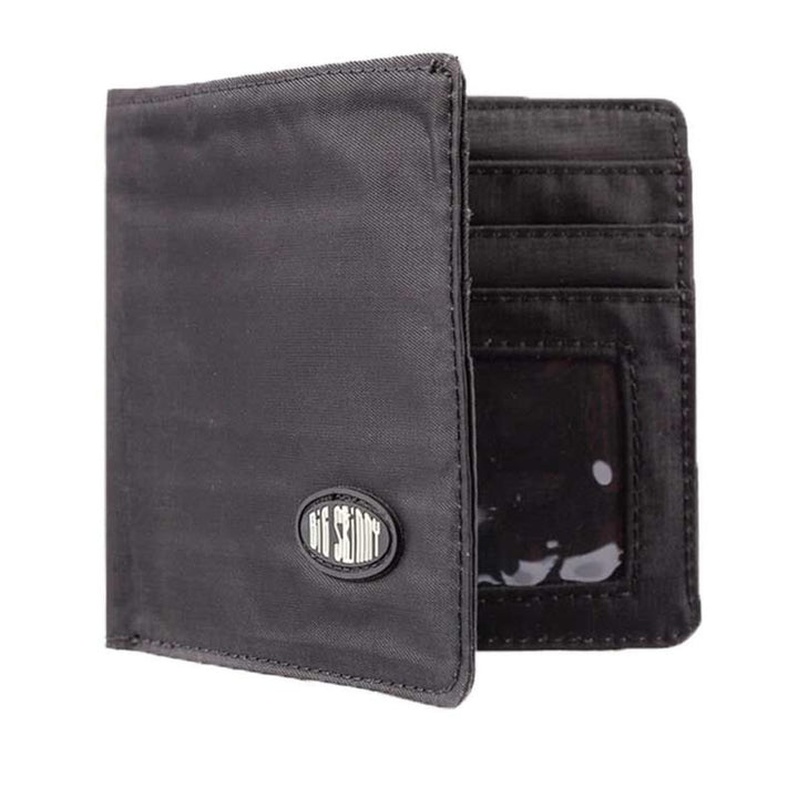 Big Skinny Herren-Brieftasche, doppelt gefaltet, für bis zu 35 Karten Schwarz, Schwarz