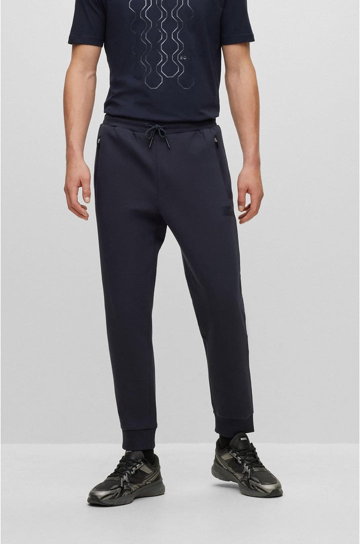 BOSS Herren Hadiko 1 Jogginghose aus Baumwoll-Mix mit HD-Logo-Print XXL Dark Blue402, XXL Dark Blue4