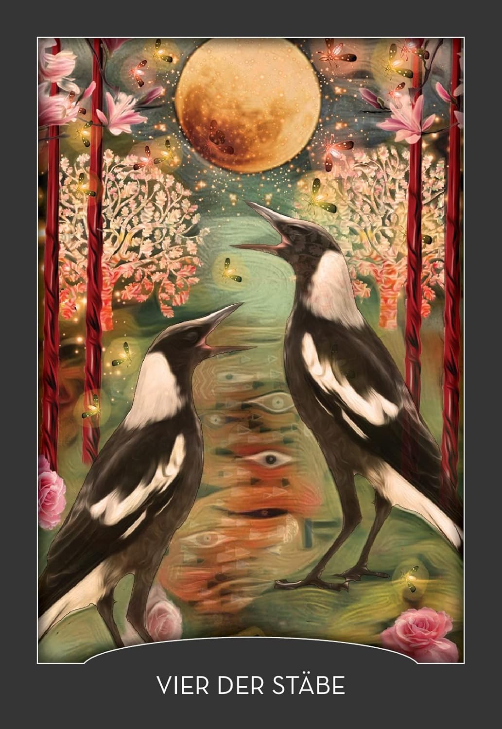 Wächter der Nacht Tarot: 78 Tarotkarten (Krafttiere Tarot, Fledermaus, Elster, Biene... Tiertarot De