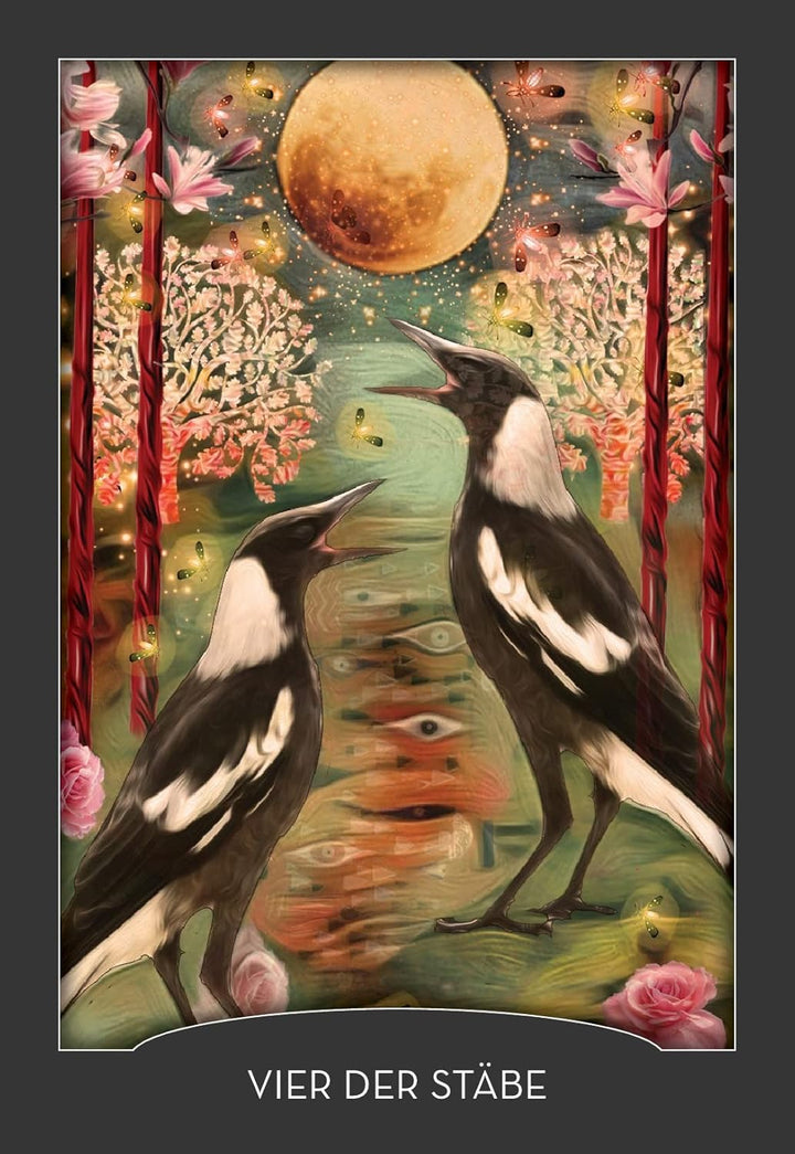Wächter der Nacht Tarot: 78 Tarotkarten (Krafttiere Tarot, Fledermaus, Elster, Biene... Tiertarot De