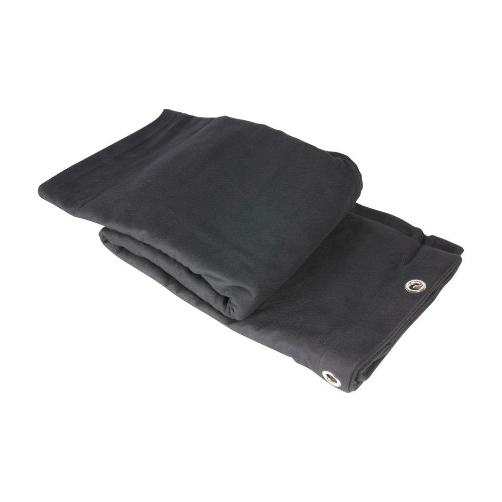Adam Hall Accessories 0152 X 63 - Bühnenmolton B1 schwarz mit Ösen brüniert 6 x 3 m