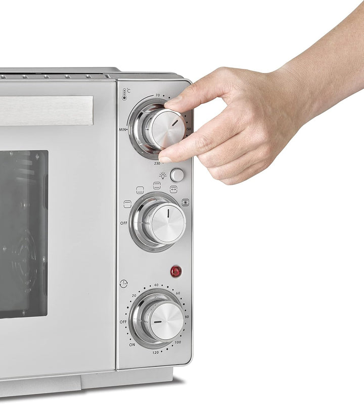 CASO TO 26 SilverStyle - Design Backofen, Testsieger im Haus & Garten Test, 26 Liter Garraum, 3 Eins