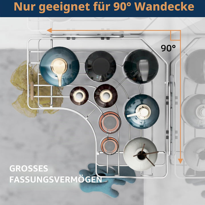 Duschablage Ohne Bohren Badezimmer Organizer 4 Stück Rostfreie | Duschregal Ecke Mit Haken Seifensch