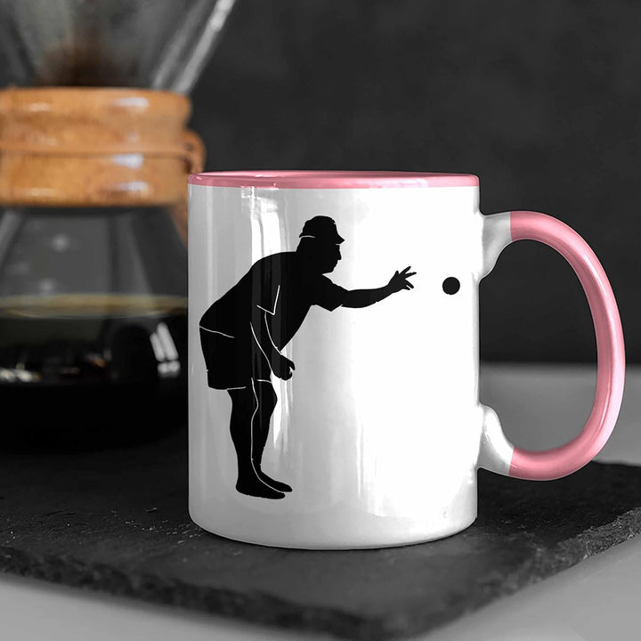 Trendation - Boule Tasse Geschenk Boule-Spieler Geschenkidee Spruch Grafik Werfender Boule Spieler (