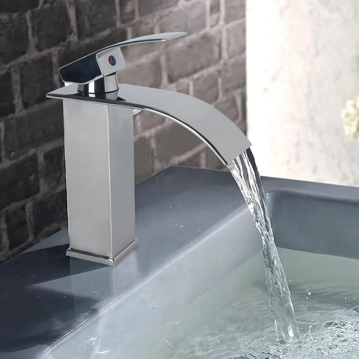 Wasserhahn Bad Wasserfall Wasserhahn Edelstahl Waschbeckenarmatur Waschtischarmatur Waschbecken Arma