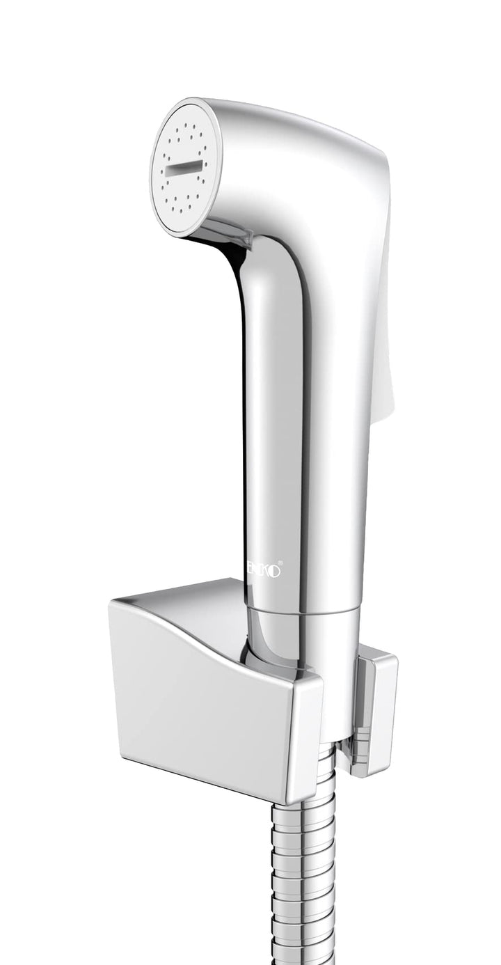 WENKO Bidet-Set Watersaving, Hygiene WC-Set mit Handbrause/Sprühkopf, Schlauch und Wandhalterung