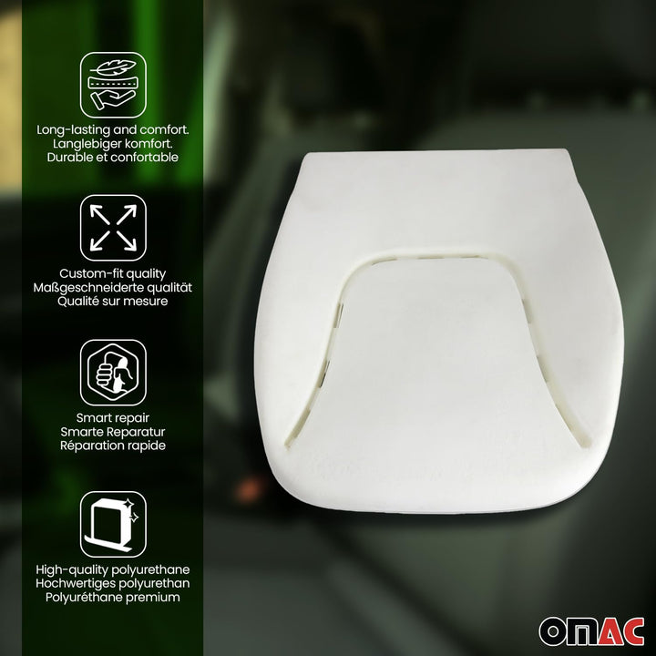 OMAC Sitzpolster Schaumstoff Kompatibel mit FIAT Ducato 2006-2014 Auto Schaumpolster Sandfarben