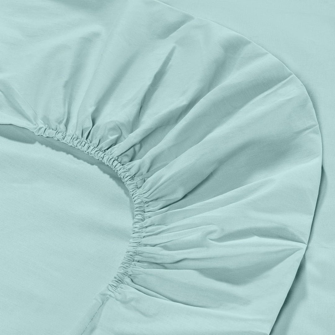 Caleffi Baumwolle, einfarbig, Bettwäsche, Wasser, Doppelbett 160 x 190 cm Aqua (Blau), 160 x 190 cm