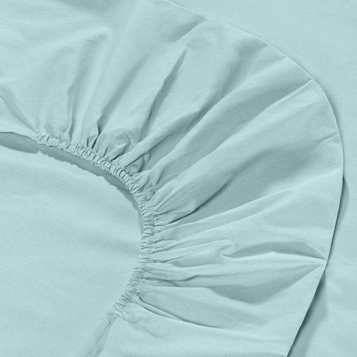 Caleffi Baumwolle, einfarbig, Bettwäsche, Wasser, Doppelbett 160 x 190 cm Aqua (Blau), 160 x 190 cm